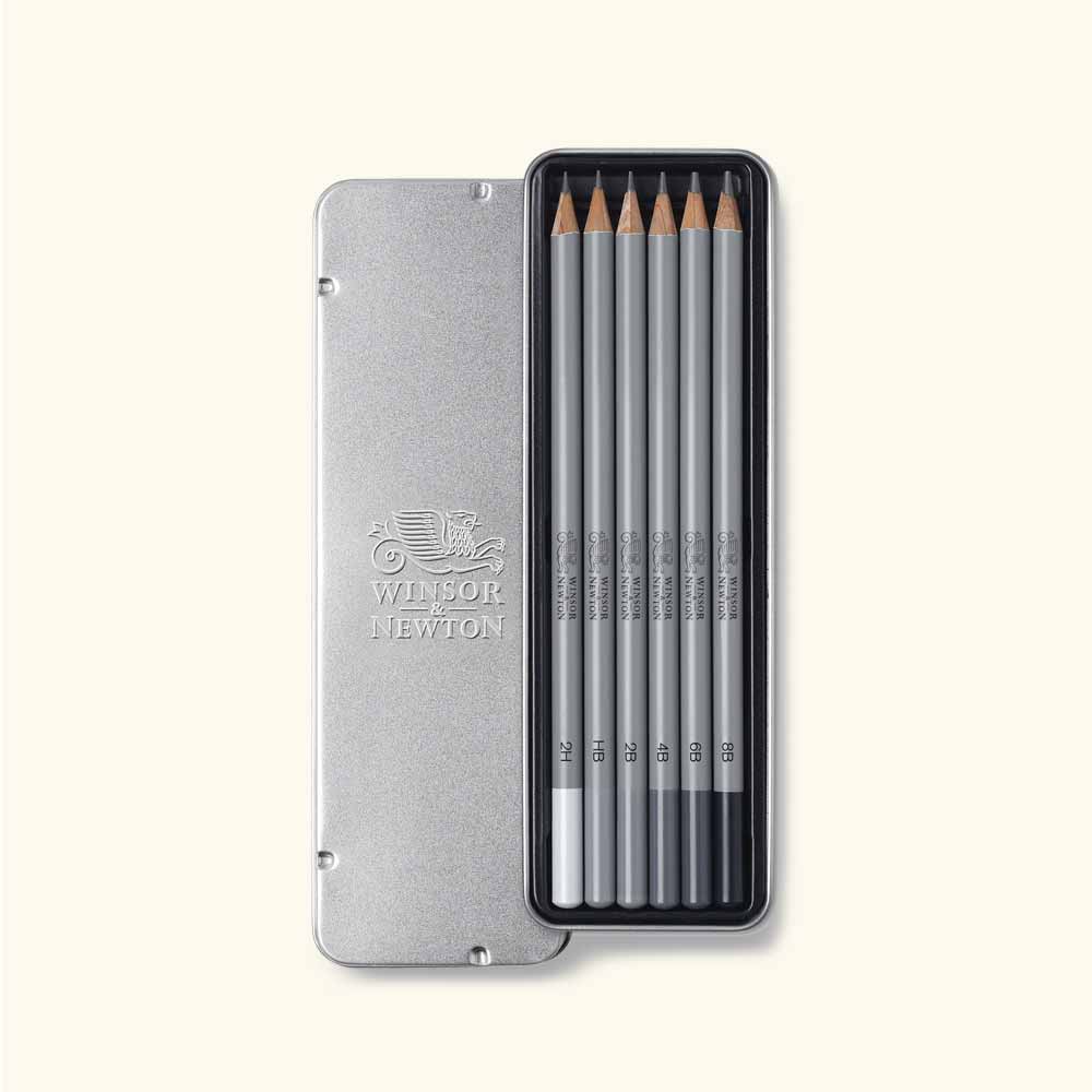 Set 6 matite di grafite - graphite pencil - Winsor & Newton - Colorificio  Zucchi
